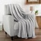 Hastings Home Flannel Fleece Throw Blanket Oversized 60" x 70" Microfiber for Couch, Chair, Sofa in Dawn Gray 211252ZMA - alternate 1